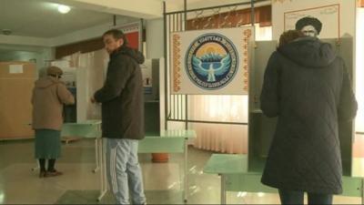 Voters in Kyrgyzstan
