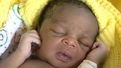 Newborn baby in Zambia