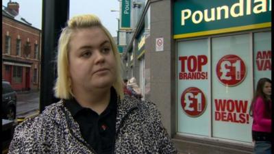 Lyndsay Pattison, the Poundland worker who won the right to wear a poppy.