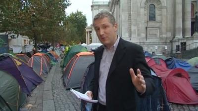 Keith Doyle outside St Paul's