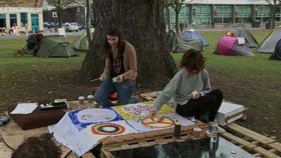 Protest camp at Brighton