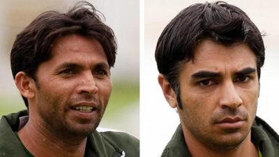 Mohammad Asif (left) and Salman Butt