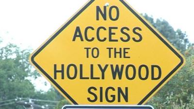 Hollywood no access sign