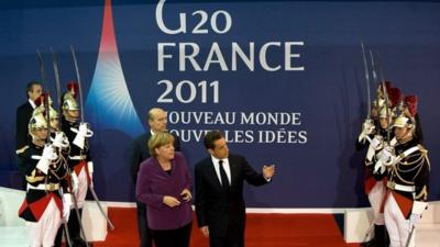 German Chancellor Angela Merkel and French President Nicolas Sarkozy