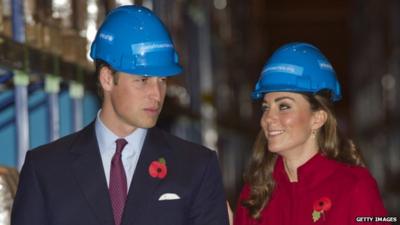 Duke and Duchess of Cambridge during a visit to the UNICEF Emergency Supply Centre