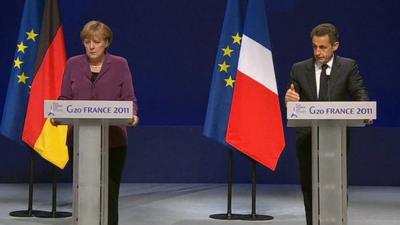 Angela Merkel and Nicolas Sarkozy