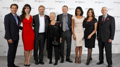 Javier Bardem, Berenice Marlohe, Sam Mendes, Dame Judi Dench,Daniel Craig, Naomie Harris, Barbara Broccoli and Michael G Wilson