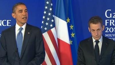 Barack Obama and Nicolas Sarkozy