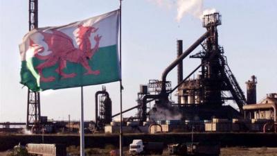 Port Talbot steelworks after the explosion