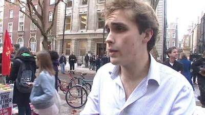 The organiser of the student march, Michael Chessum, has said police intimidation unacceptable and irresponsible.