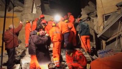 Rescue teams in Turkey