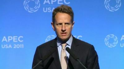 The US Treasury Secretary Timothy Geithner