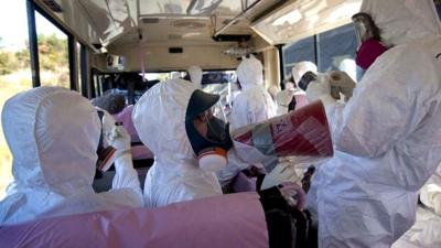 Media tour of Fukushima nuclear plant in Japan