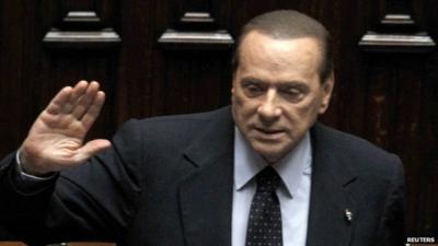 Silvio Berlusconi in the lower house of Italian parliament