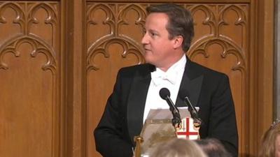 Prime Minister David Cameron at Guildhall