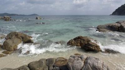 The South China sea, as seen from Perhentian beach
