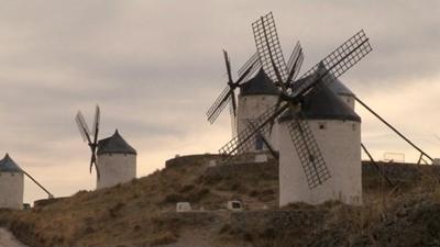 Windmills on hill