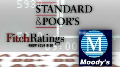 Fitch Ratings, Standard & Poor's and Moody's logos