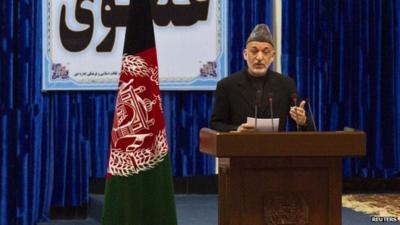 Afghan President, Hamid Karzai