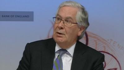 Governor of the Bank of England Sir Mervyn King