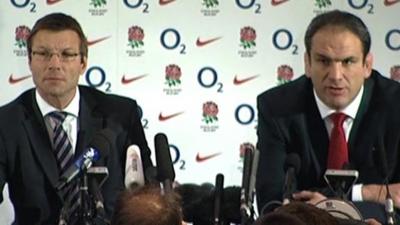 RFU operations director Rob Andrews and ex-England boss Martin Johnson