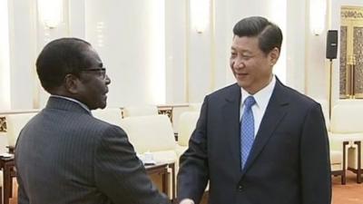 Robert Mugabe and Xi Jinping