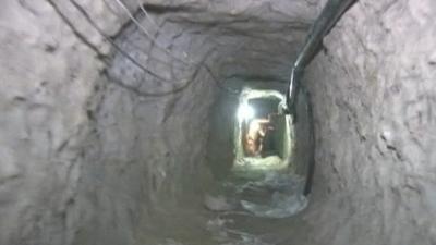 US - Mexico drug tunnel