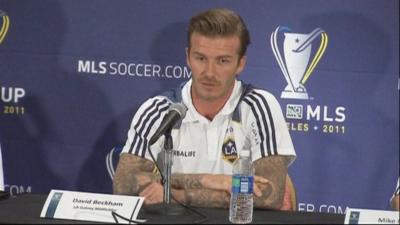 David Beckham in a press conference