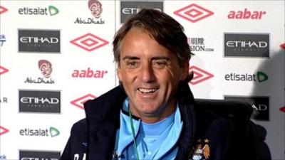 Manchester City manager Roberto Mancini