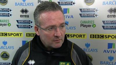 Norwich manager Paul Lambert