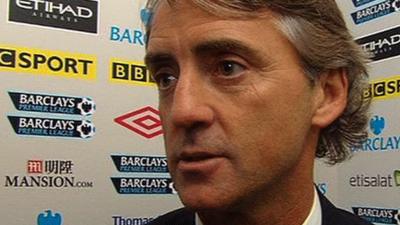 Manchester City boss Roberto Mancini