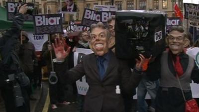 Blair protesters