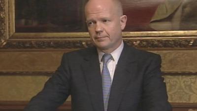 Foreign Secretary William Hague