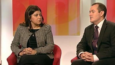 Baroness Warsi and Michael Dugher