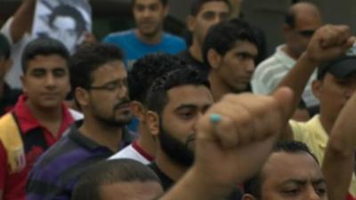 Protesters march in Bahrain