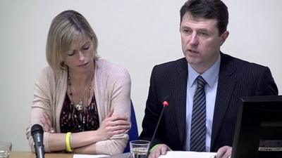 Kate and Gerry McCann at the Leveson Inquiry