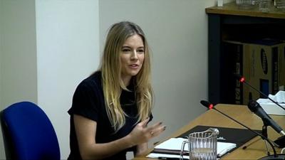 Sienna Miller at the Media Ethics Enquiry