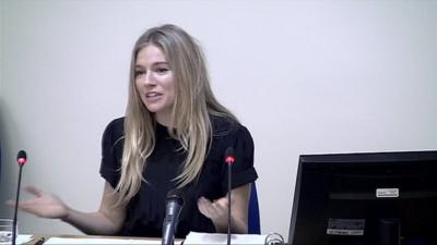 Sienna Miller at the Media Ethics Enquiry