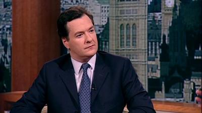 Chancellor George Osborne on The Andrew Marr Show