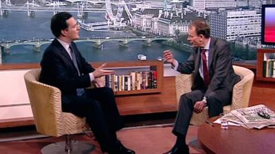 Chancellor George Osborne on The Andrew Marr Show