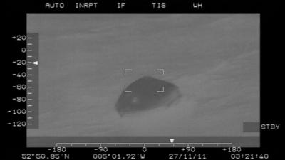 RAF search and rescue footage of life raft