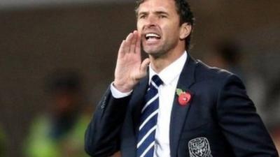 Wales manager Gary Speed shouts out instructions during the 4-1 friendly win over Norway