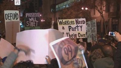 Occupy protesters in Los Angeles