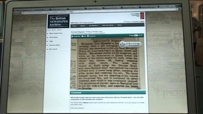 The British Newspaper Archive website