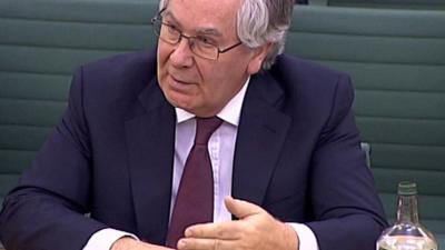 Bank of England governor Sir Mervyn King