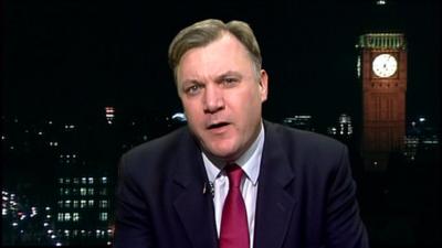 The Shadow Chancellor Ed Balls.