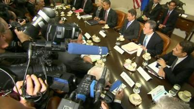 World leaders hold news conference