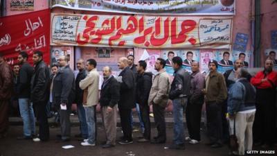 Voters in Cairo