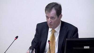 Alastair Campbell gives evidence at the Leveson Inquiry into media ethics.