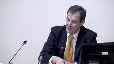 Alastair Campbell gives evidence at the Leveson Inquiry into media ethics.